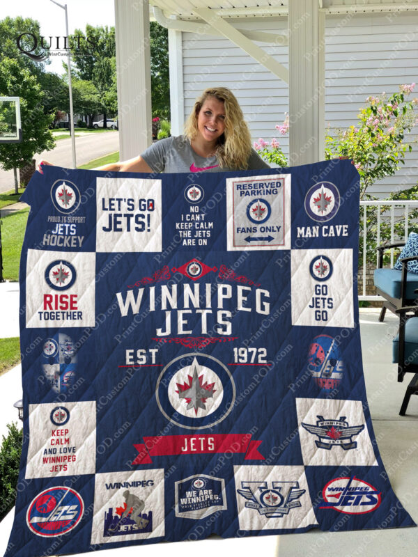 Winnipeg Jets Quilt Blanket 1