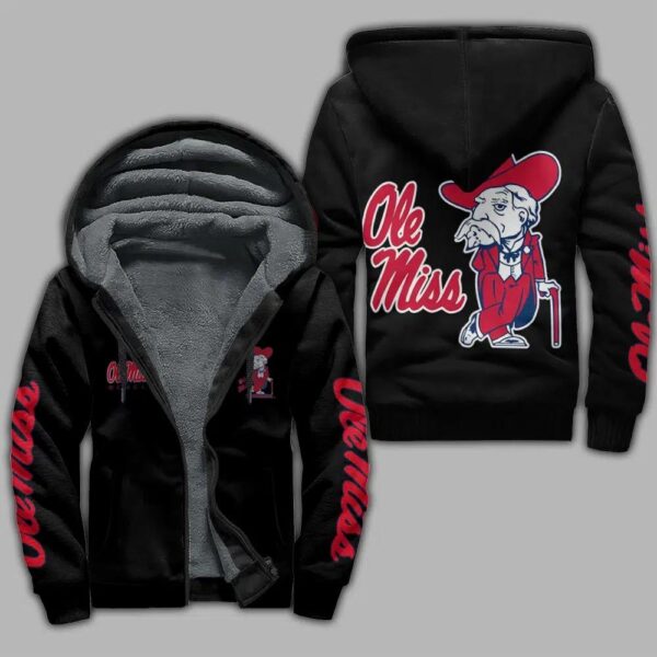 Ole Miss Rebels Fleece Zipper Hoodie 1