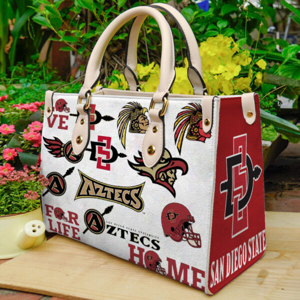 San Diego State Aztecs Leather Handbag 2